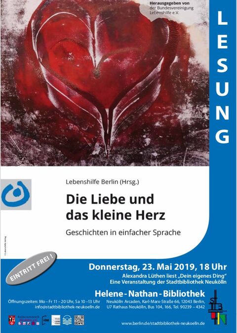 Die Liebe und das kleine Herz - Lesung in der Helene-Nathan-Bibliothek