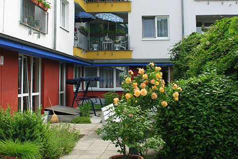 Terrasse der Wohnstätte Liebermannstraße