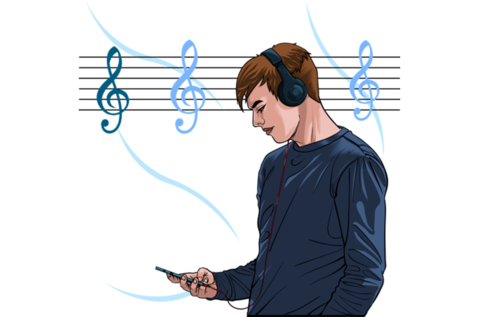Musik hören, Foto: Chakkree Chantakad auf Pixabay