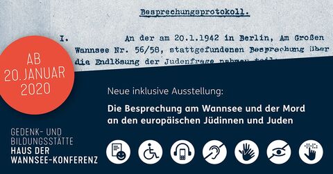 Eröffnung inklusiver Ausstellung im Haus der Wannseekonferenz. Copyright Haus der Wannseekonferenz