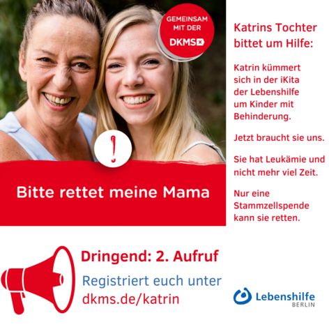 Aufruf DKMS-Spende Katrin iKita