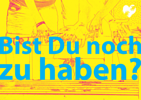 Postkarte mit dem Text: Bist du noch zu haben?